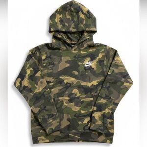 Nike Green Camo Pullover Hoodie